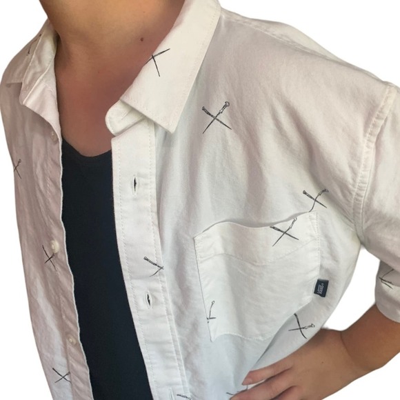 Harry Potter x VANS Shirt | Youth Large Magic Wand Button Up Boys Dress shirt - Picture 5 of 14